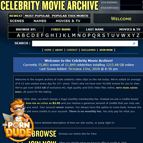 Celebrity Movie Archive